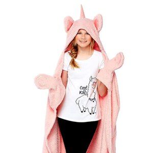 Justice For Girls Unicorn Cozy Hooded Blanket